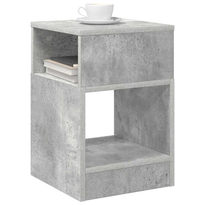 Bijzettafel 2 pcs Beton Grijs 30,5 x 30 x 45 cm Bewerkt hout