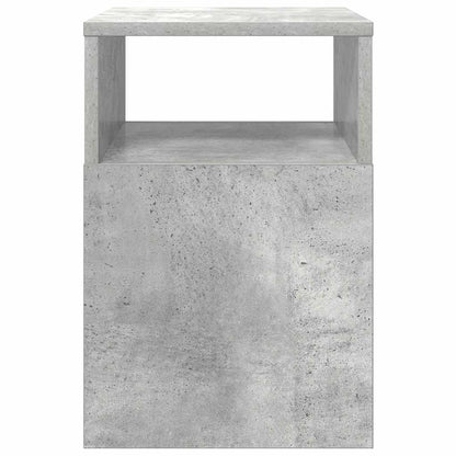 Bijzettafel 2 pcs Beton Grijs 30,5 x 30 x 45 cm Bewerkt hout