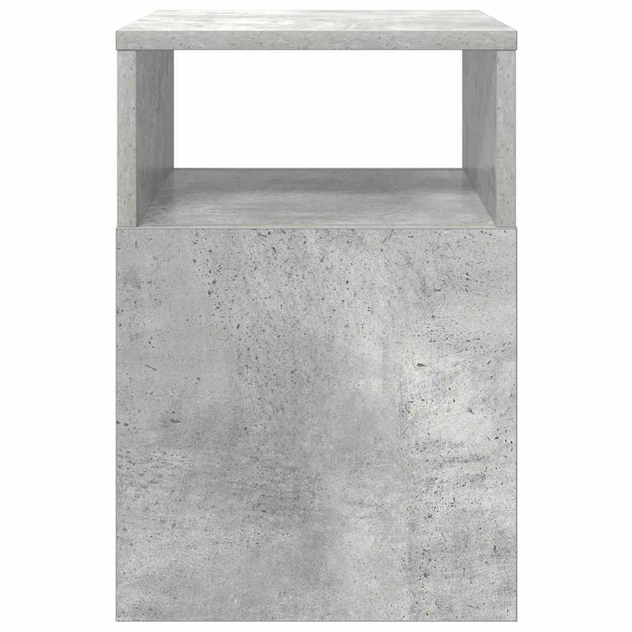 Bijzettafel 2 pcs Beton Grijs 30,5 x 30 x 45 cm Bewerkt hout