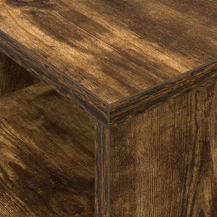 Bijzettafel Gerookt eiken 30,5 x 30 x 45 cm Bewerkt hout