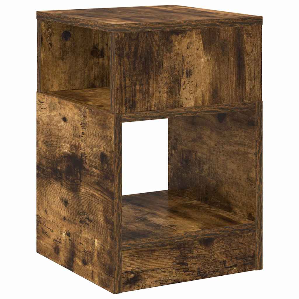 Bijzettafel Gerookt eiken 30,5 x 30 x 45 cm Bewerkt hout