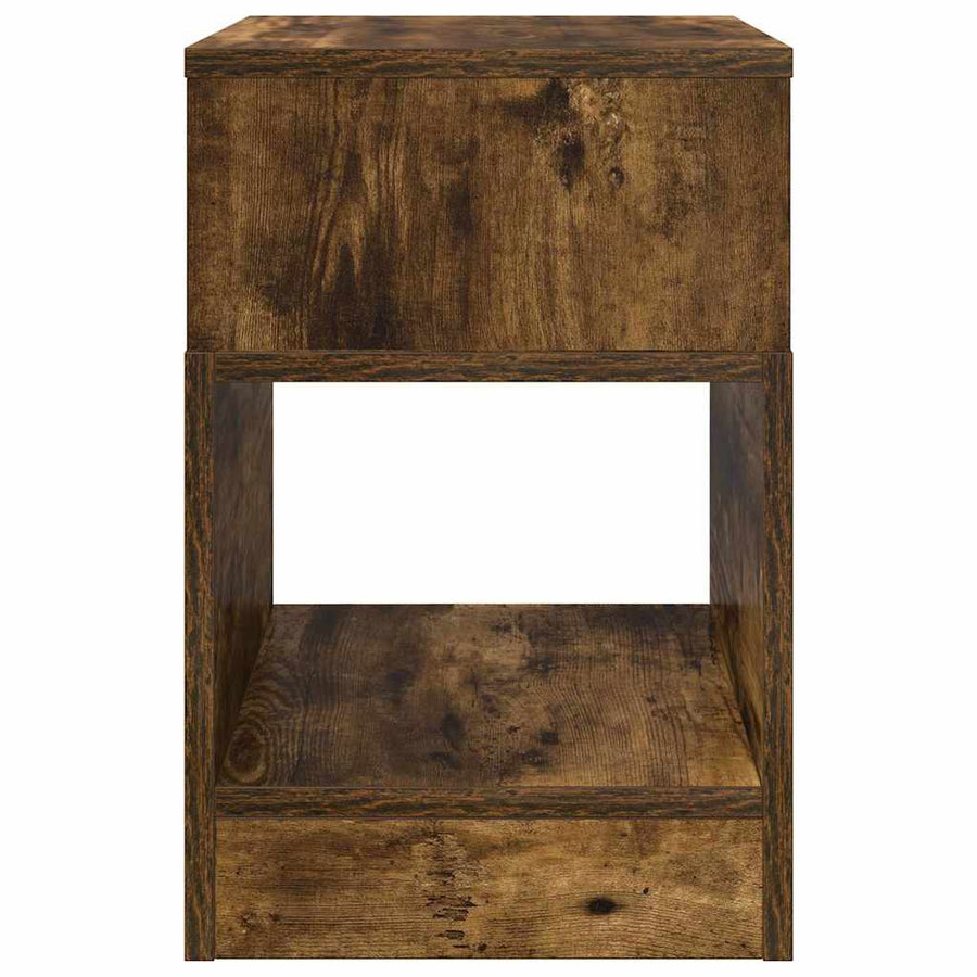 Bijzettafel Gerookt eiken 30,5 x 30 x 45 cm Bewerkt hout