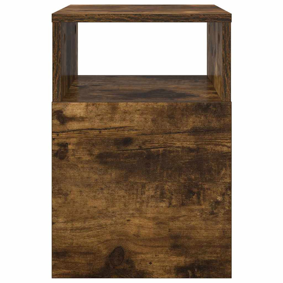 Bijzettafel Gerookt eiken 30,5 x 30 x 45 cm Bewerkt hout