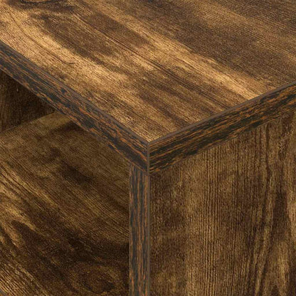Bijzettafel 2 pcs Gerookt eiken 30,5 x 30 x 45 cm Bewerkt hout