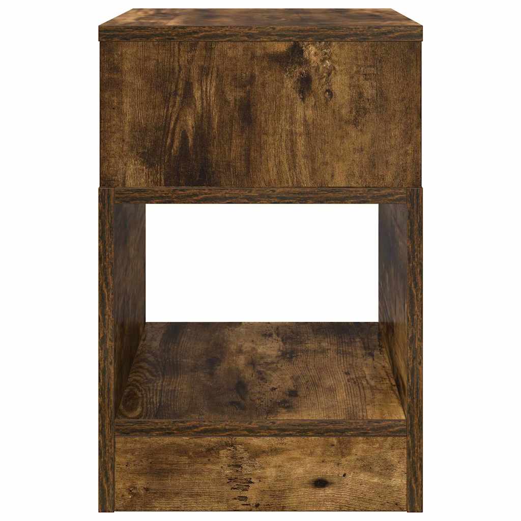 Bijzettafel 2 pcs Gerookt eiken 30,5 x 30 x 45 cm Bewerkt hout