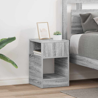 Bijzettafel 2 pcs Grijs Sonoma 30,5 x 30 x 45 cm Bewerkt hout