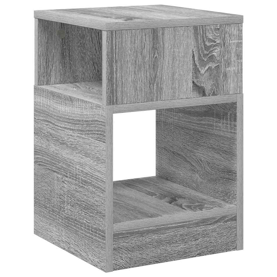 Bijzettafel 2 pcs Grijs Sonoma 30,5 x 30 x 45 cm Bewerkt hout