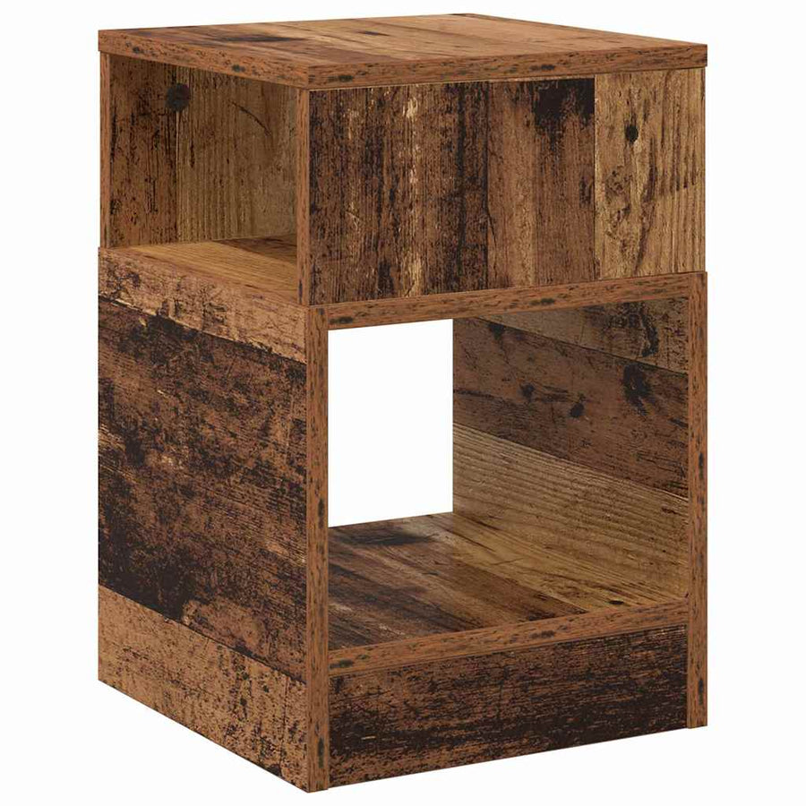 Bijzettafel Oudhout 30,5 x 30 x 45 cm Bewerkt hout