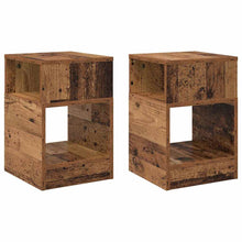 Bijzettafel 2 pcs Oudhout 30,5 x 30 x 45 cm Bewerkt hout