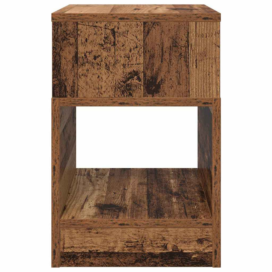 Bijzettafel 2 pcs Oudhout 30,5 x 30 x 45 cm Bewerkt hout