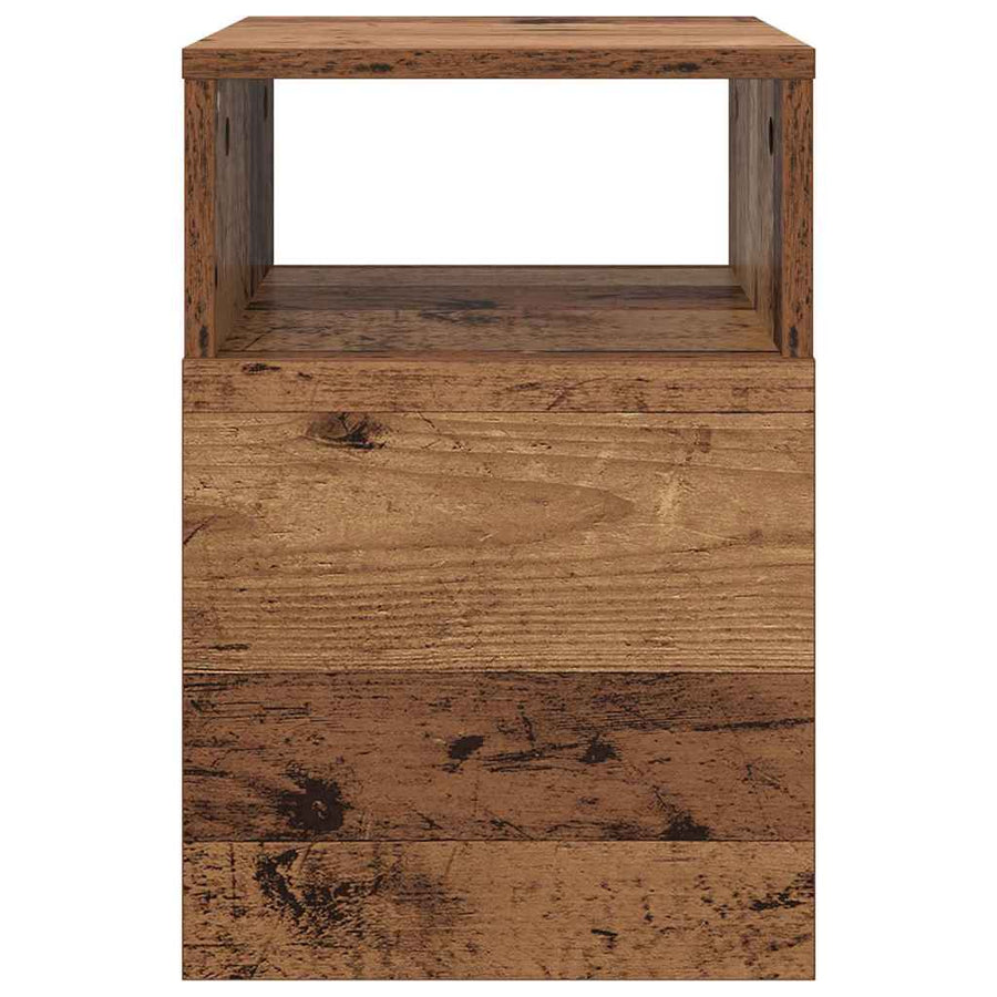 Bijzettafel 2 pcs Oudhout 30,5 x 30 x 45 cm Bewerkt hout