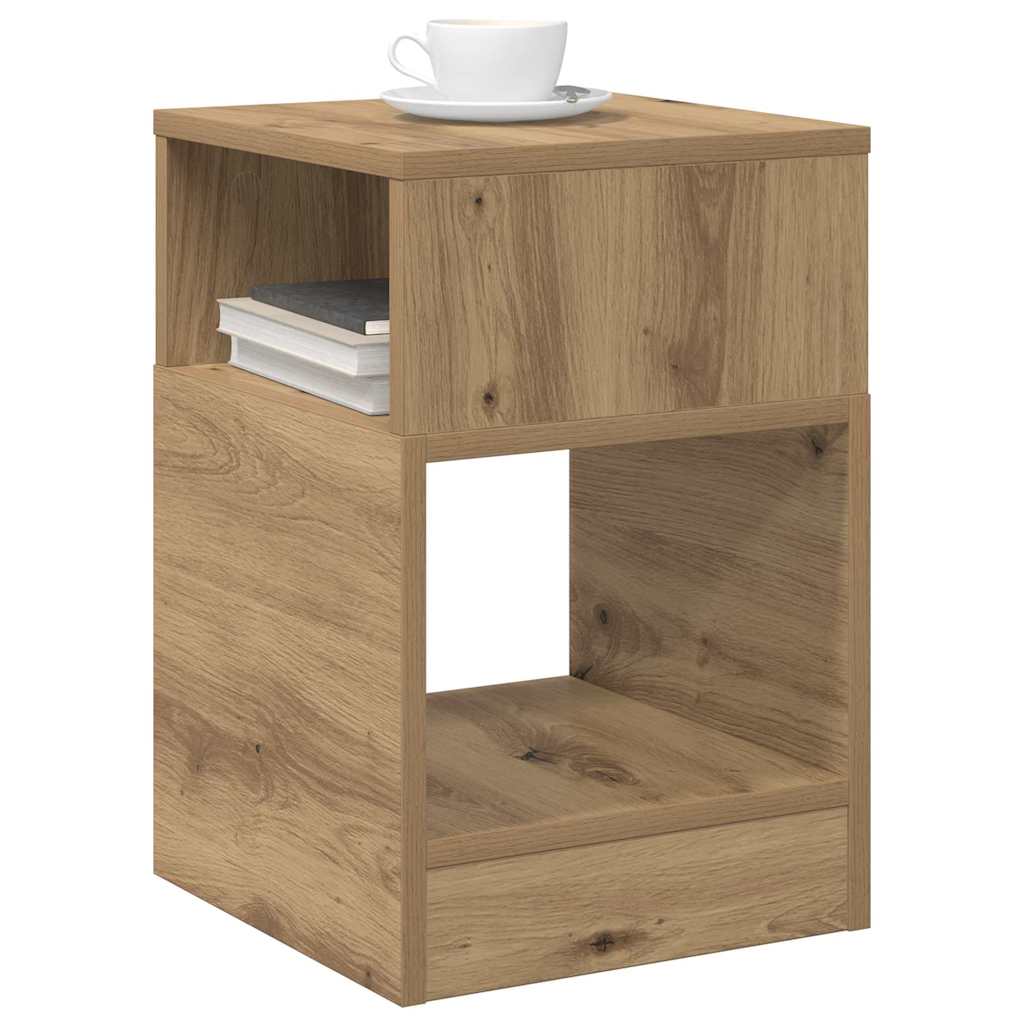 Bijzettafel Artisan Eiken 30,5 x 30 x 45 cm Bewerkt hout