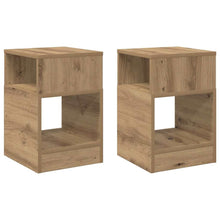 Bijzettafel 2 pcs Artisan Eiken 30,5 x 30 x 45 cm Bewerkt hout