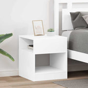 Bijzettafel set 2 stuks wit 40,5x40x45 cm