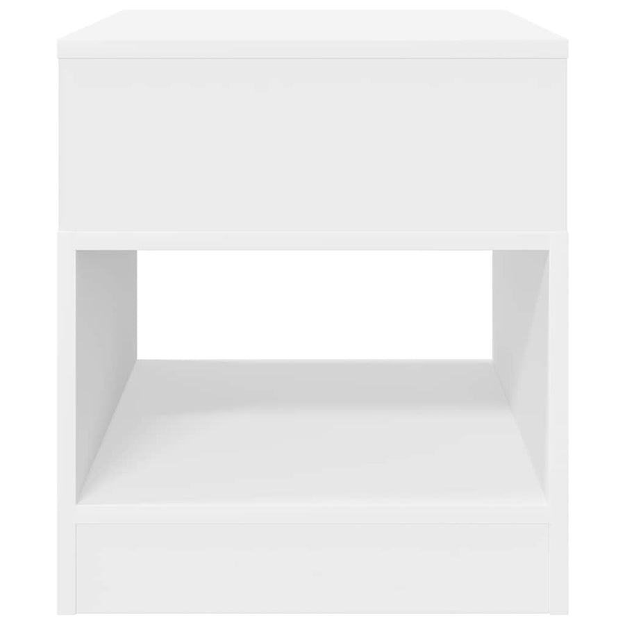 Bijzettafel 2 pcs Wit 40,5 x 40 x 45 cm Bewerkt hout