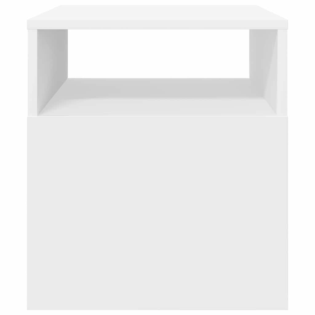 Bijzettafel 2 pcs Wit 40,5 x 40 x 45 cm Bewerkt hout