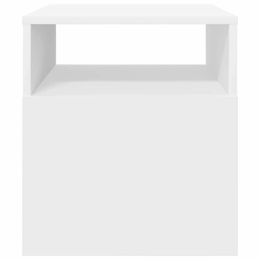 Bijzettafel 2 pcs Wit 40,5 x 40 x 45 cm Bewerkt hout