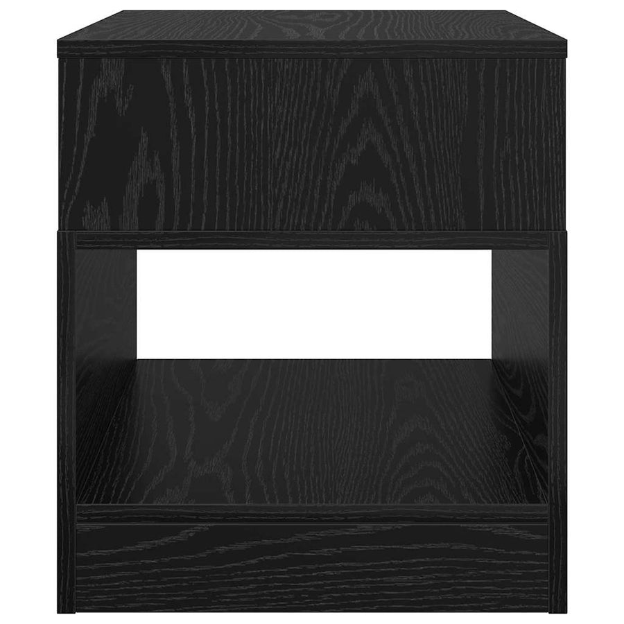 Bijzettafel 2 pcs Zwart Eiken 40,5 x 40 x 45 cm Bewerkt hout