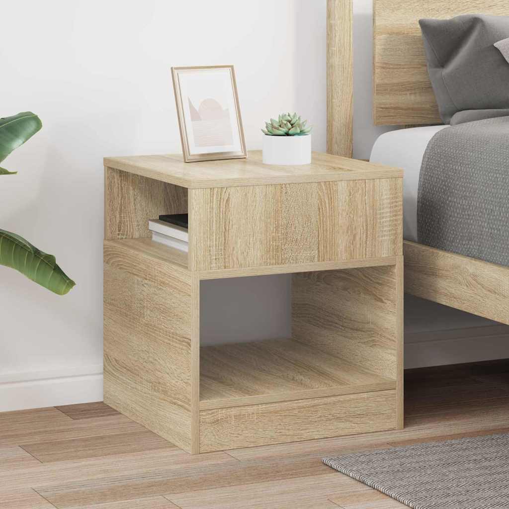 Bijzettafel Sonoma Eiken 40,5 x 40 x 45 cm Bewerkt hout
