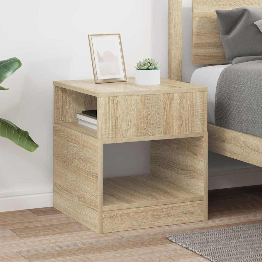 Bijzettafel Sonoma Eiken 40,5 x 40 x 45 cm Bewerkt hout
