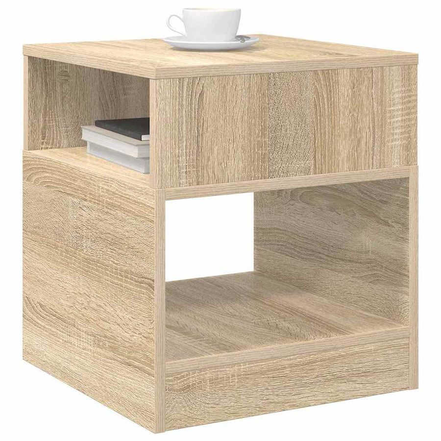 Bijzettafel Sonoma Eiken 40,5 x 40 x 45 cm Bewerkt hout