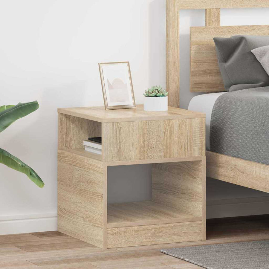 Bijzettafel 2 pcs Sonoma Eiken 40,5 x 40 x 45 cm Bewerkt hout