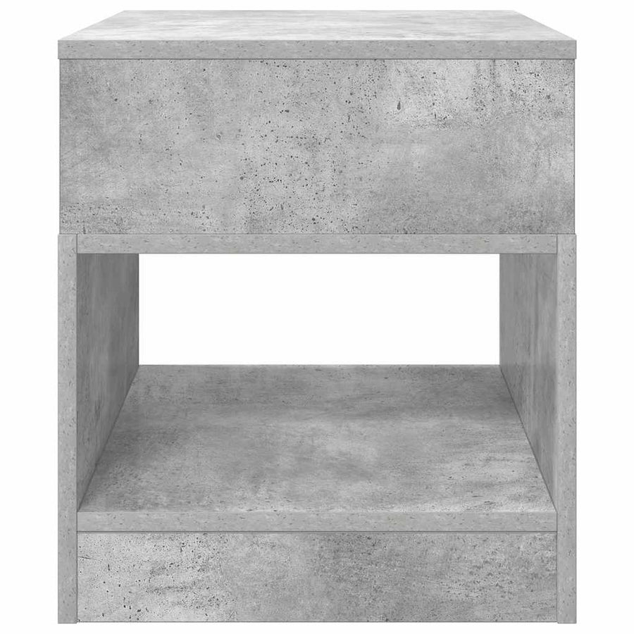 Bijzettafel Beton Grijs 40,5 x 40 x 45 cm Bewerkt hout