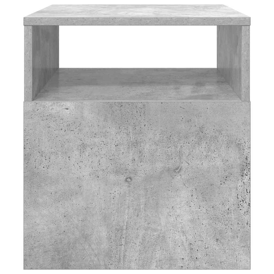 Bijzettafel Beton Grijs 40,5 x 40 x 45 cm Bewerkt hout