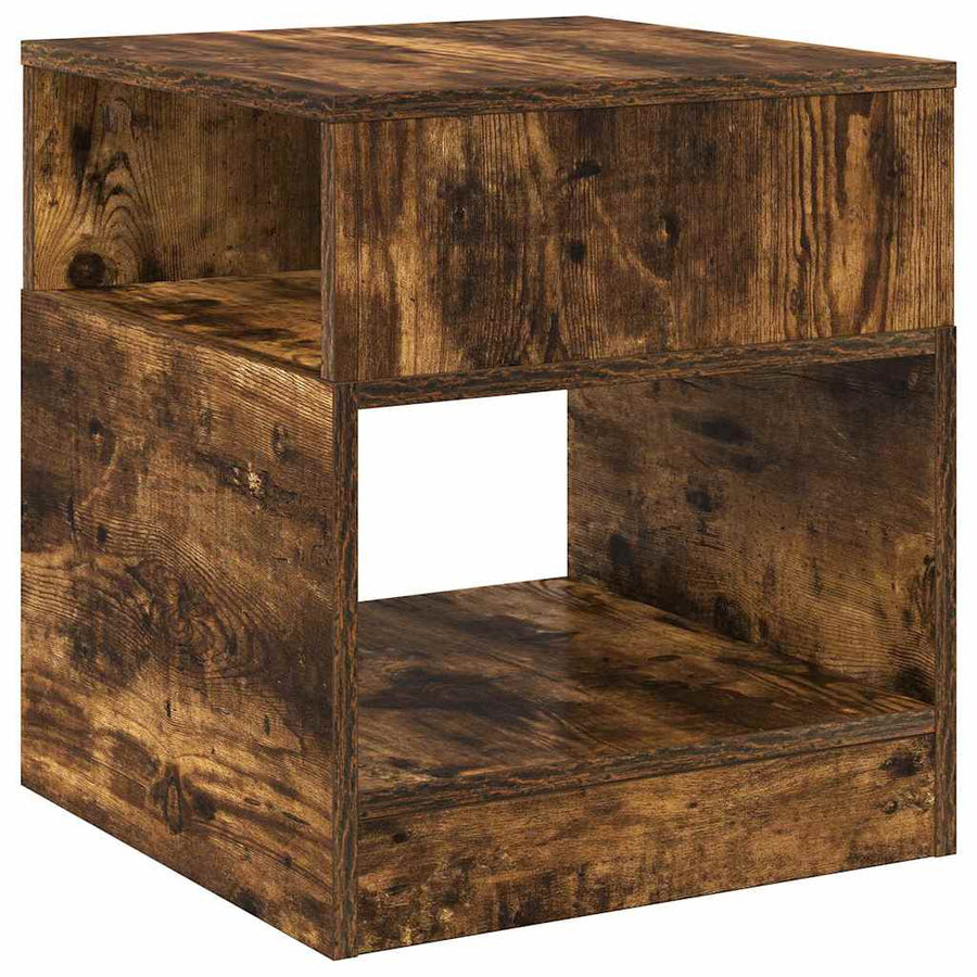 Bijzettafel Gerookt eiken 40,5 x 40 x 45 cm Bewerkt hout