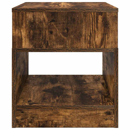 Bijzettafel 2 pcs Gerookt eiken 40,5 x 40 x 45 cm Bewerkt hout
