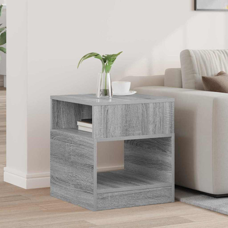 Bijzettafel Grijs Sonoma 40,5 x 40 x 45 cm Bewerkt hout