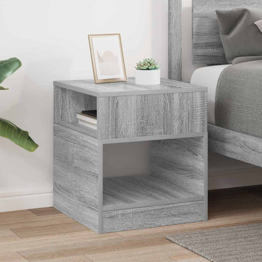 Bijzettafel Grijs Sonoma 40,5 x 40 x 45 cm Bewerkt hout