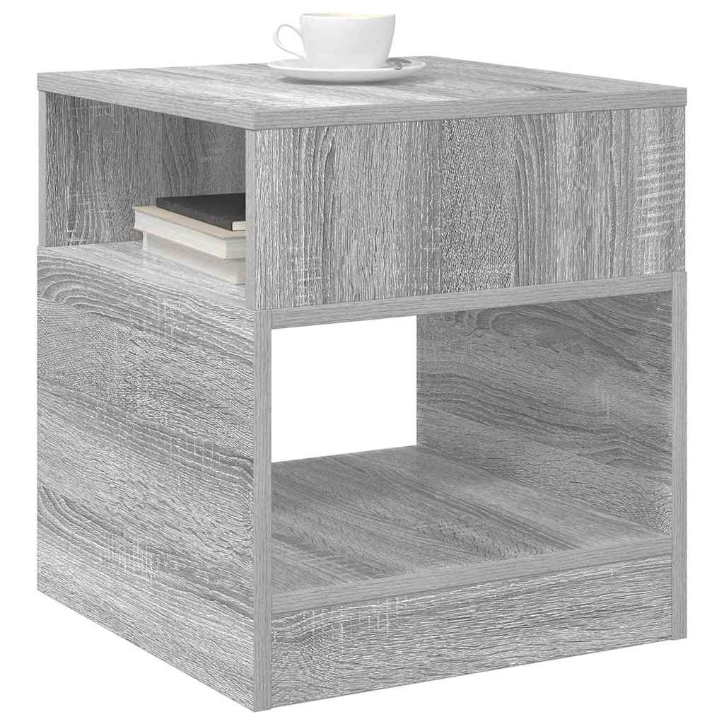 Bijzettafel 2 pcs Grijs Sonoma 40,5 x 40 x 45 cm Bewerkt hout