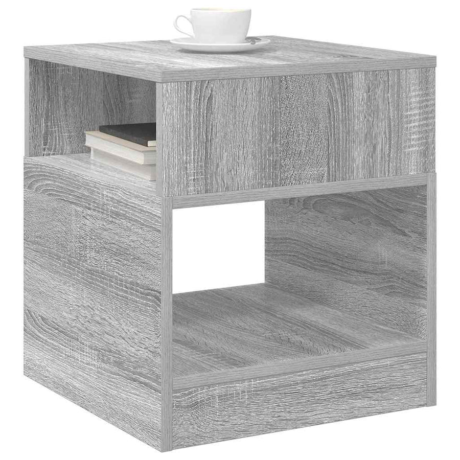 Bijzettafel 2 pcs Grijs Sonoma 40,5 x 40 x 45 cm Bewerkt hout