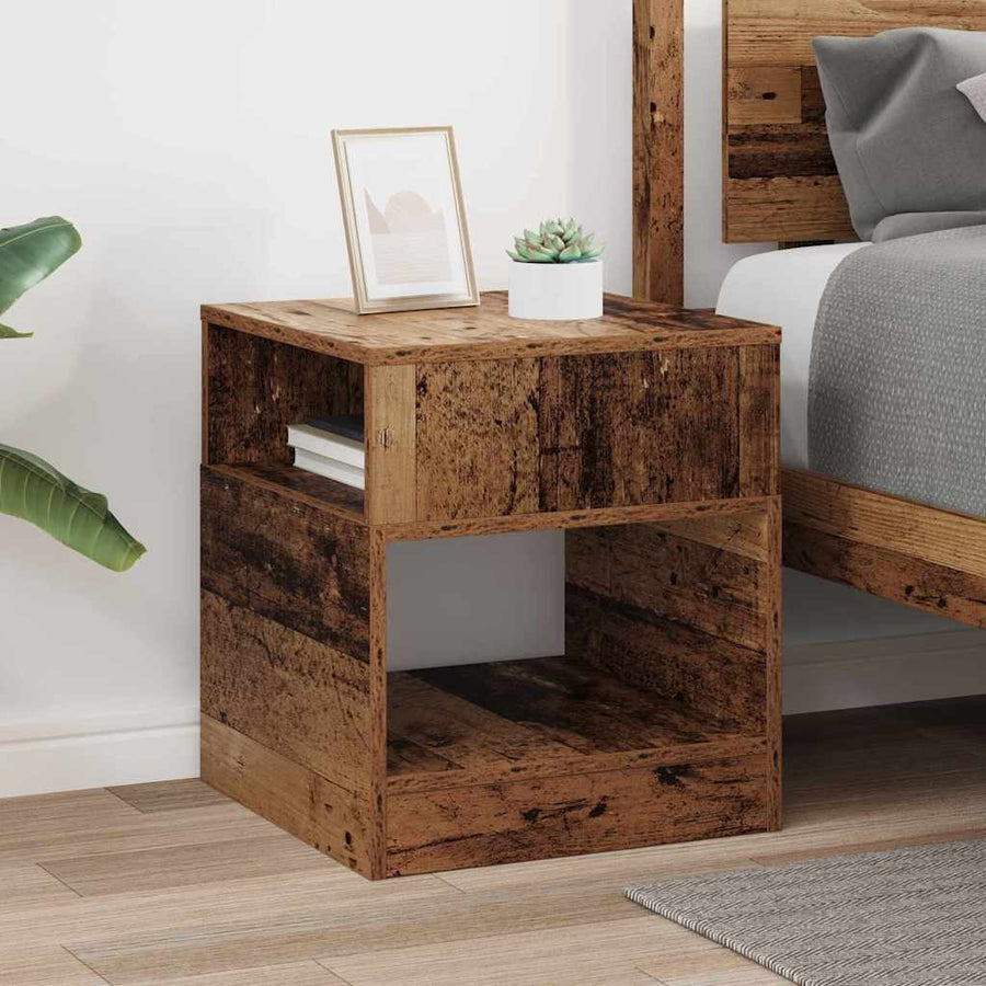Bijzettafel Oudhout 40,5 x 40 x 45 cm Bewerkt hout