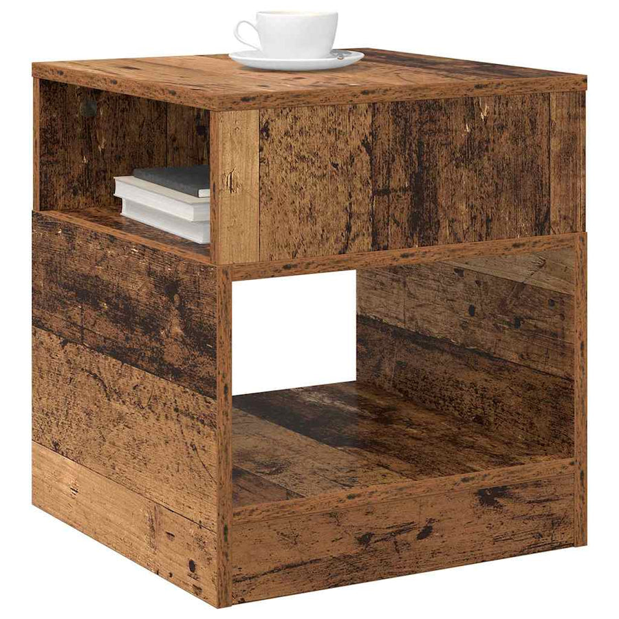 Bijzettafel Oudhout 40,5 x 40 x 45 cm Bewerkt hout