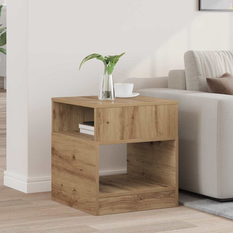 Bijzettafel Artisan Eiken 40,5 x 40 x 45 cm Bewerkt hout