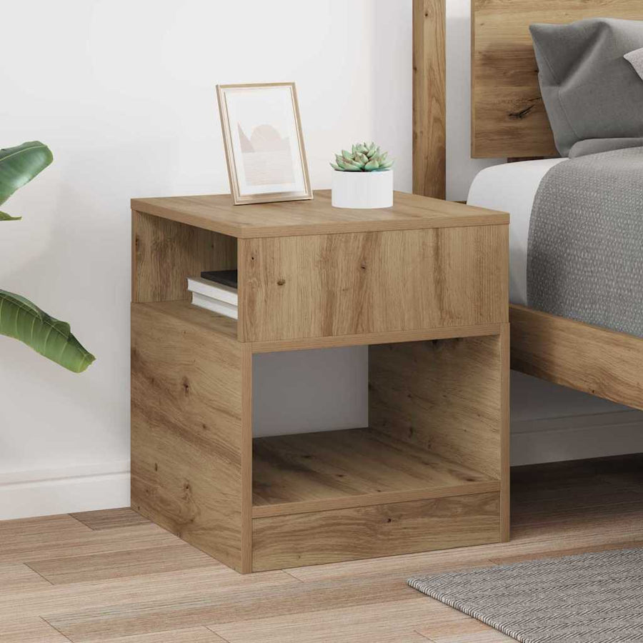 Bijzettafel Artisan Eiken 40,5 x 40 x 45 cm Bewerkt hout