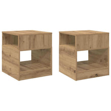 Bijzettafel 2 pcs Artisan Eiken 40,5 x 40 x 45 cm Bewerkt hout