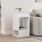 Side Table White 30 x 30 x 56 cm Engineered Wood