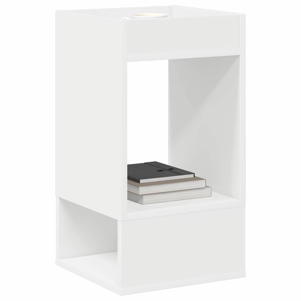Bijzettafel 2 pcs Wit 30 x 30 x 56 cm Bewerkt hout