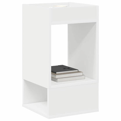 Bijzettafel 2 pcs Wit 30 x 30 x 56 cm Bewerkt hout