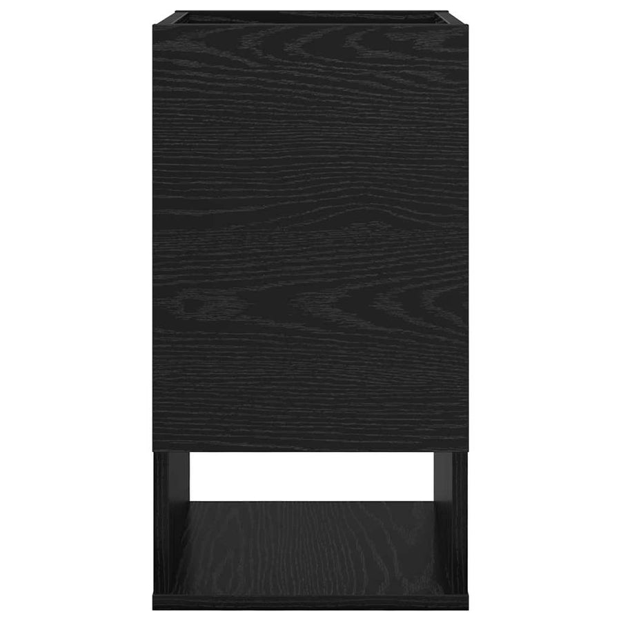 Bijzettafel Zwart Eiken 30 x 30 x 56 cm Bewerkt hout