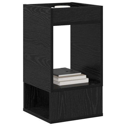 Bijzettafel 2 pcs Zwart Eiken 30 x 30 x 56 cm Bewerkt hout
