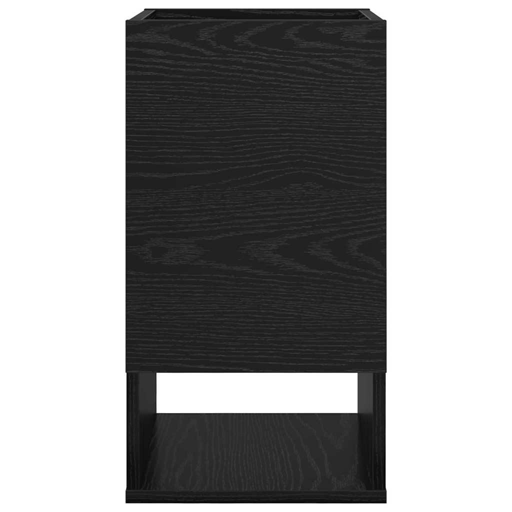 Bijzettafel 2 pcs Zwart Eiken 30 x 30 x 56 cm Bewerkt hout