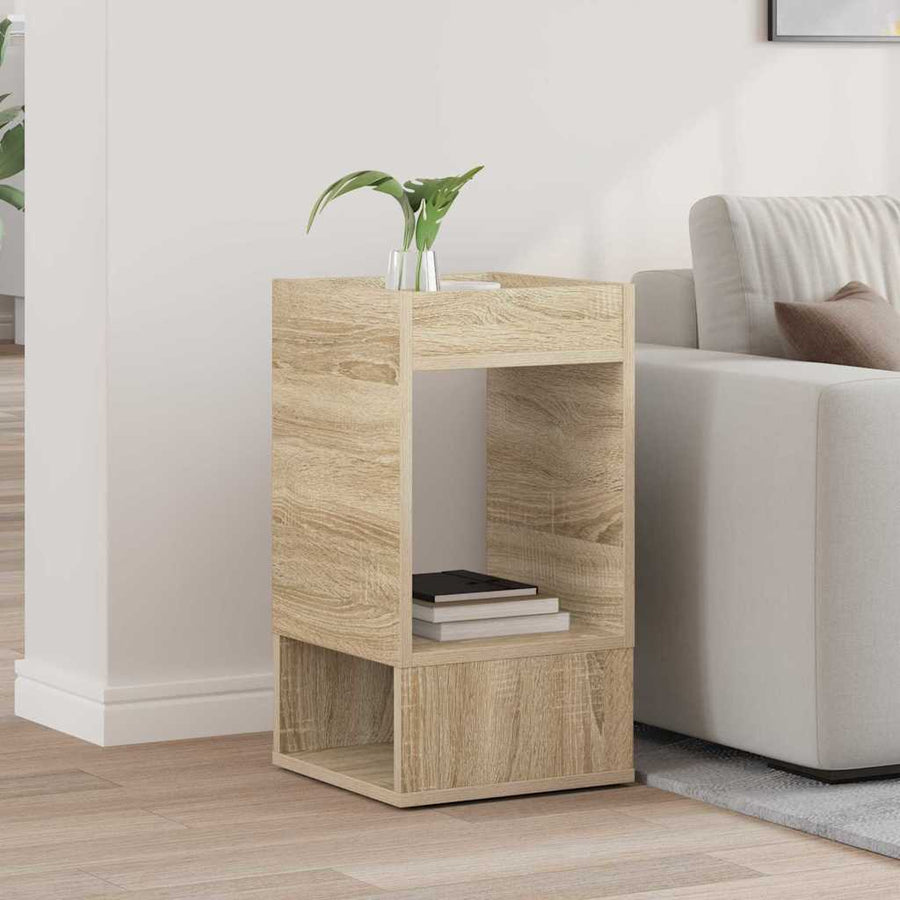 Bijzettafel Sonoma Eiken 30 x 30 x 56 cm Bewerkt hout