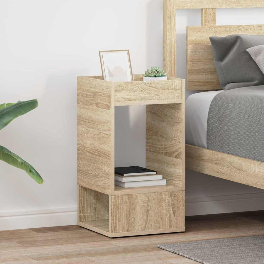 Bijzettafel 2 pcs Sonoma Eiken 30 x 30 x 56 cm Bewerkt hout