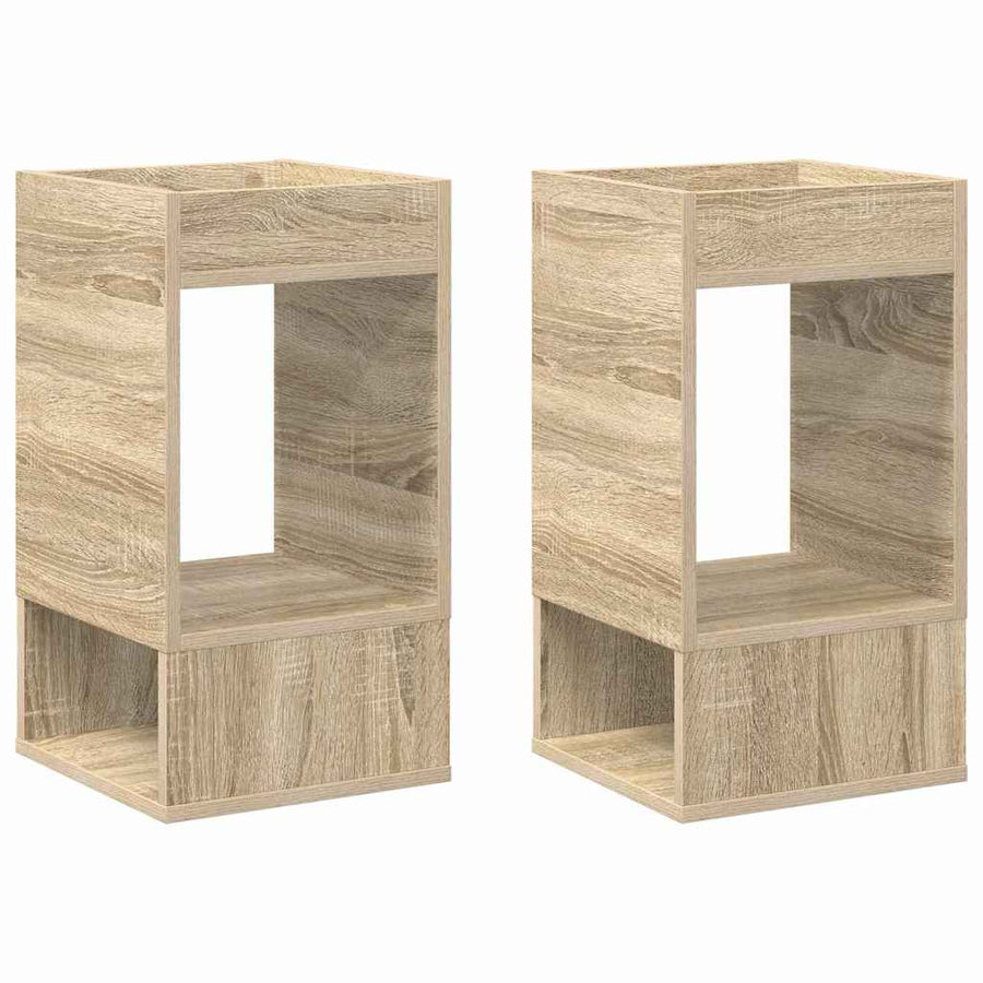 Bijzettafel 2 pcs Sonoma Eiken 30 x 30 x 56 cm Bewerkt hout