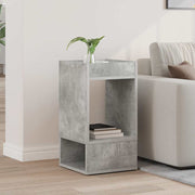 Bijzettafel 30x30x56 cm beton grijs bewerkt hout
