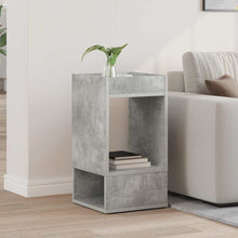 Bijzettafel Beton Grijs 30 x 30 x 56 cm Bewerkt hout
